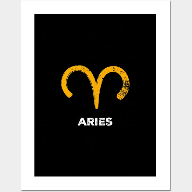 Aries Zodiac Sign Wall Art by Hotshots